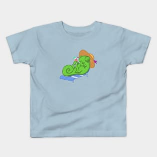 Sunbathing Chameleon Kids T-Shirt